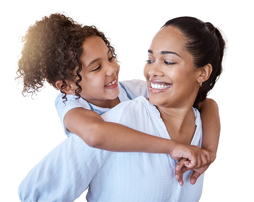 Happy mother and daughter at Smiles of Loudoun